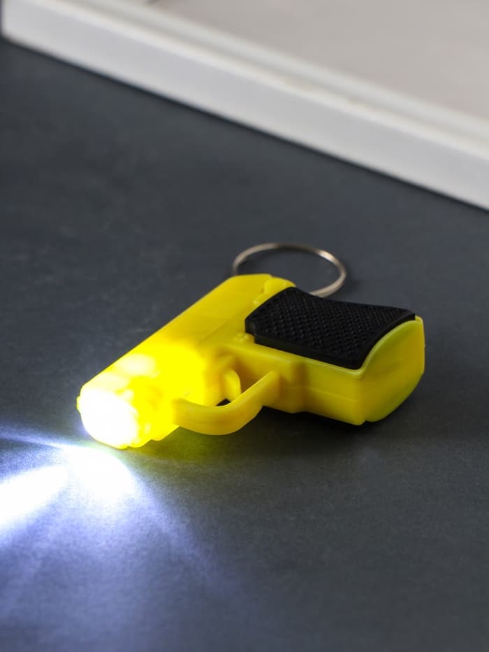 Фонарик брелок для ключей на кольце «Пистолет», 3×AG3, МИКС