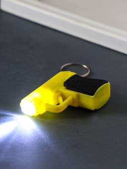 Фонарик брелок для ключей на кольце «Пистолет», 3×AG3, МИКС