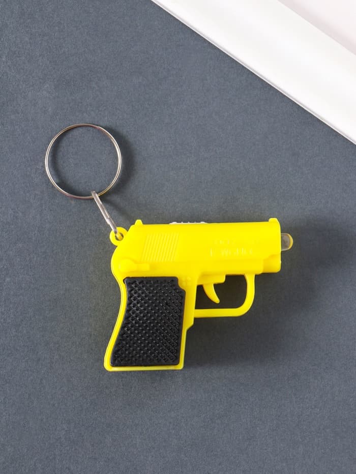 Фонарик брелок для ключей на кольце «Пистолет», 3×AG3, МИКС