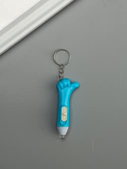 Фонарик брелок для ключей на кольце «Лайк», 3×AG3, МИКС