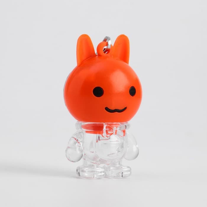 Фонарик брелок для ключей на кольце «Заяц», 3×AG3, МИКС