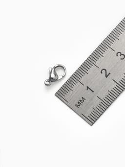 Замок карабин, 10 шт. 12×7 мм, цвет серебро