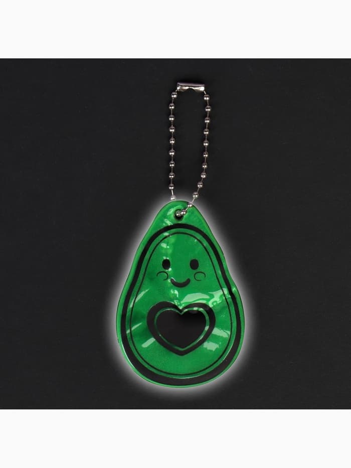 Светоотражающий элемент «Авокадо», двусторонний, 4.1×6 см, зелёный