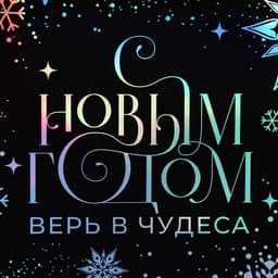 Пакет новогодний подарочный голографический «Танец снежинок», 18×23×10 см