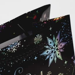 Пакет новогодний подарочный голографический «Танец снежинок», 18×23×10 см