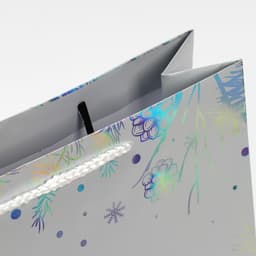 Пакет подарочный новогодний голографический «Яркого Нового Года», 26×30×9 см