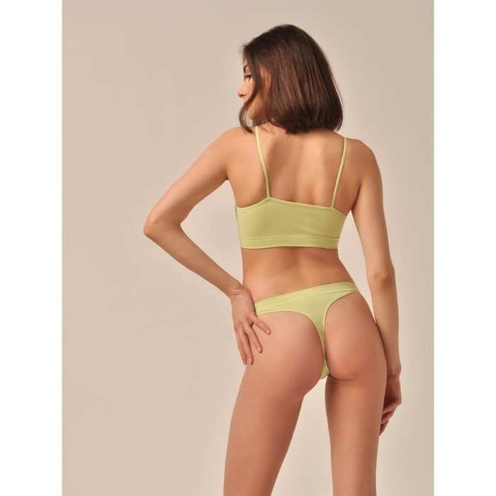 Трусы женские String mini, размер S, нежно-зелёные