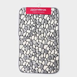 Коврики для ванной и туалета Доляна «Галька», 2 шт., 40×49 см, 50×80 см