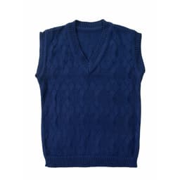 Жилет вязаный для мальчика Amarobaby Pure Love School, рост 134 см, синий