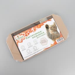 Когтеточка-лежанка для кошек «Пижон» КРАФТ, 57×28.5×2.5 см, гофрокартон