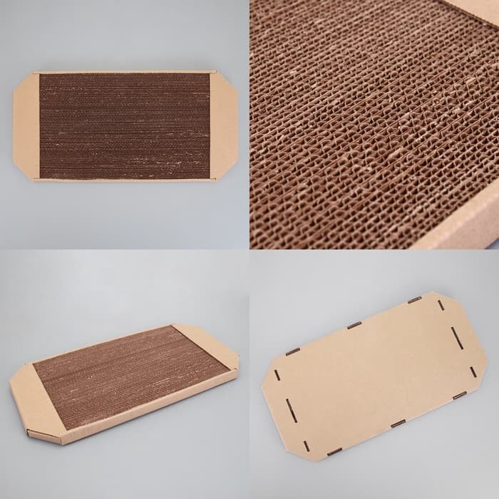 Когтеточка-лежанка для кошек «Пижон» КРАФТ, 57×28.5×2.5 см, гофрокартон