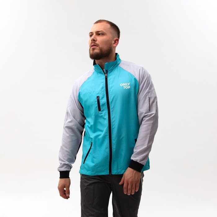 Ветровка ONLYTOP, серая, размер 48