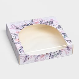 Кондитерская упаковка, коробка с PVC окном, «Цветы», 20 х 20 х 5 см