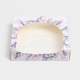 Кондитерская упаковка, коробка с PVC окном, «Цветы», 20 х 20 х 5 см