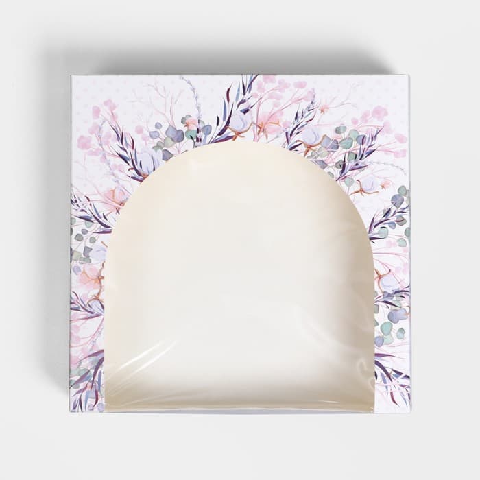 Кондитерская упаковка, коробка с PVC окном, «Цветы», 20 х 20 х 5 см