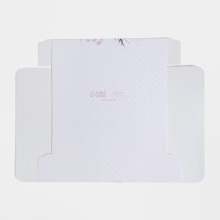 Кондитерская упаковка, коробка с PVC окном, «Цветы», 20 х 20 х 5 см