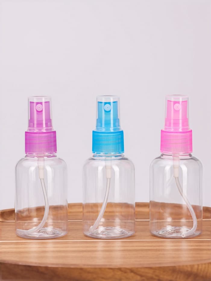 Бутылочка для хранения, с распылителем, 50 мл, МИКС, прозрачная