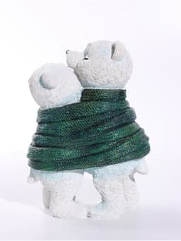 Фигурка полистоун «Белые мишки обмотанные вязаным шарфом», 16×8×11.5 см