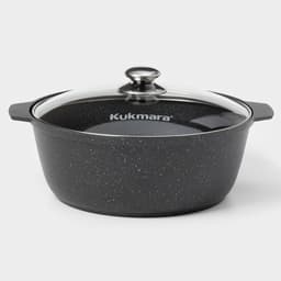 Кастрюля-жаровня KUKMARA, 5 л, d=28 см, антипригарное покрытие, литой алюминий, серая