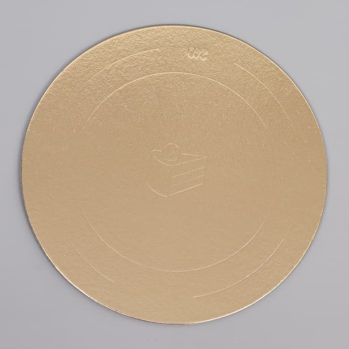 Коробка под торт 2 окна, с ручками, белая, + подложка 2.5 золото - белый, 24×24×20 см