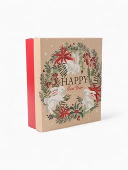 Новогодний подарочный набор «Happy» варежки размер 19 и аксессуары (4 предмета)