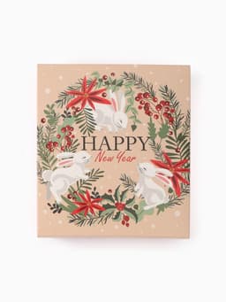 Новогодний подарочный набор «Happy» варежки размер 19 и аксессуары (4 предмета)