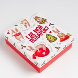 Новогодний подарочный набор «Подарок» варежки размер 19 и аксессуары (4 предмета)