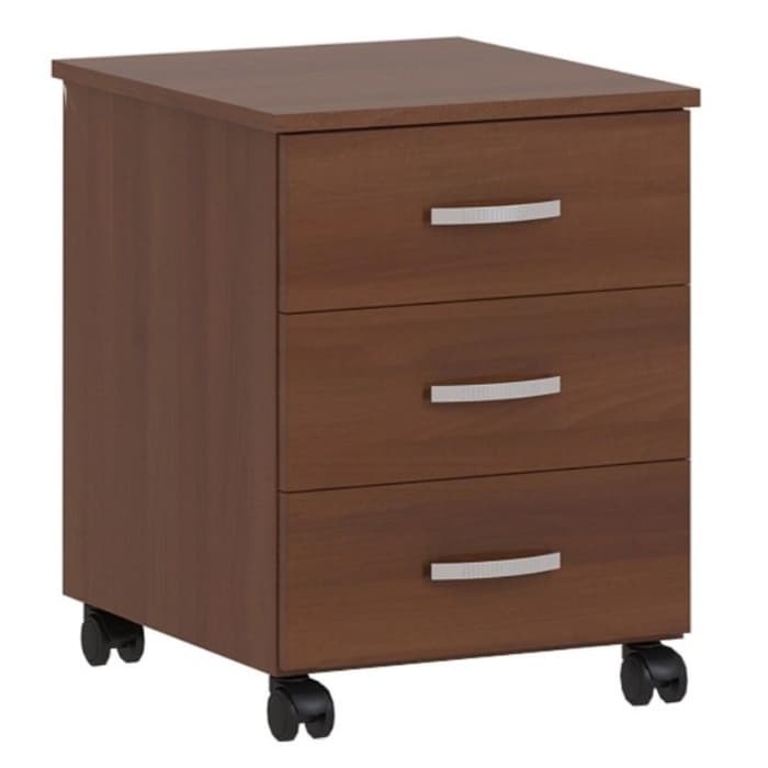 Тумба выкатная «Олимп», 3 ящика, 432×462×565 мм, цвет орех