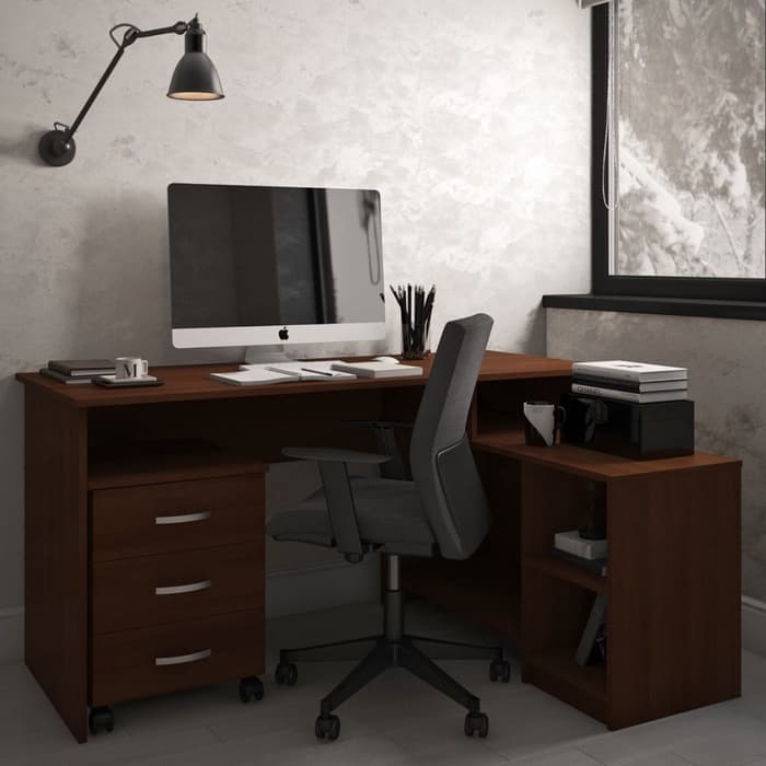 Тумба выкатная «Олимп», 3 ящика, 432×462×565 мм, цвет орех