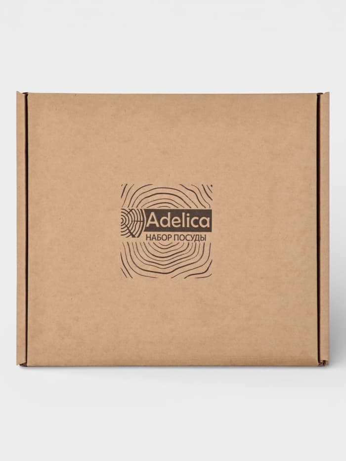 Подарочный набор посуды Adelica «Ромб», тарелки 3 шт., d=24 см, d=20 см, d=16 см, дерево берёза