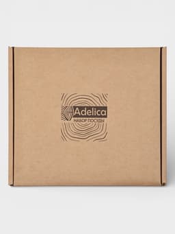 Подарочный набор посуды Adelica «Ромб», тарелки 3 шт., d=24 см, d=20 см, d=16 см, дерево берёза