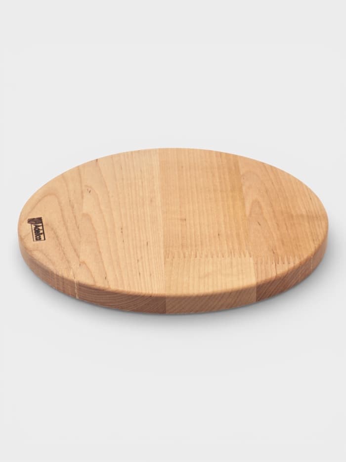 Подарочный набор посуды Adelica «Бари», доска разделочная d=25 см, блюдо для подачи d=24 см, менажница 3 секции d=20 см, подставка, дерево берёза