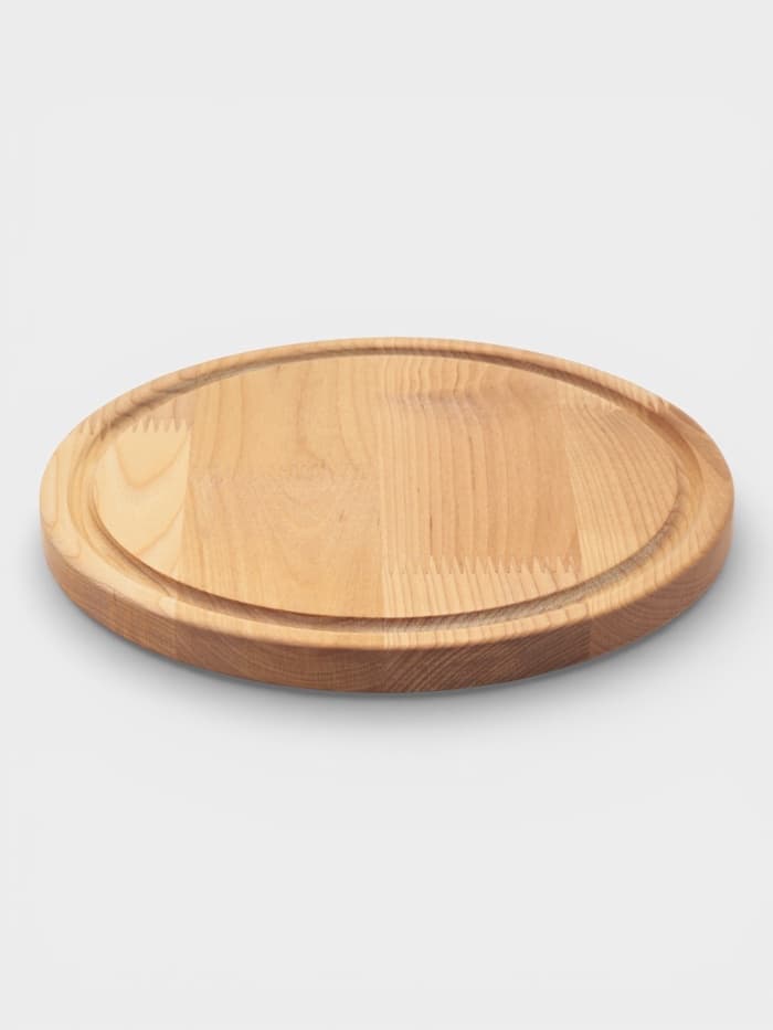 Подарочный набор посуды Adelica «Бари», доска разделочная d=25 см, блюдо для подачи d=24 см, менажница 3 секции d=20 см, подставка, дерево берёза