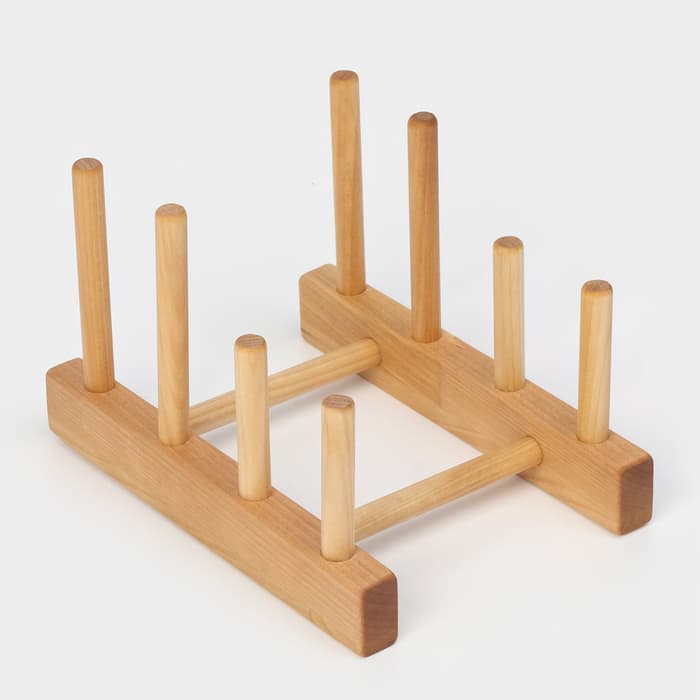 Подарочный набор посуды Adelica «Мечта хозяйки», доска разделочная d=28 см, блюдо для подачи d=24 см, менажница d=20 см, подставка, дерево берёза