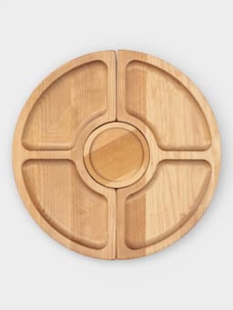 Подарочный набор посуды Adelica «С любовью», столик для вина d=32 см, менажница d=25 см, подсвечник d=8 см, дерево берёза