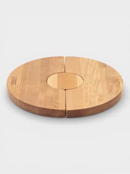 Подарочный набор посуды Adelica «С любовью», столик для вина d=32 см, менажница d=25 см, подсвечник d=8 см, дерево берёза