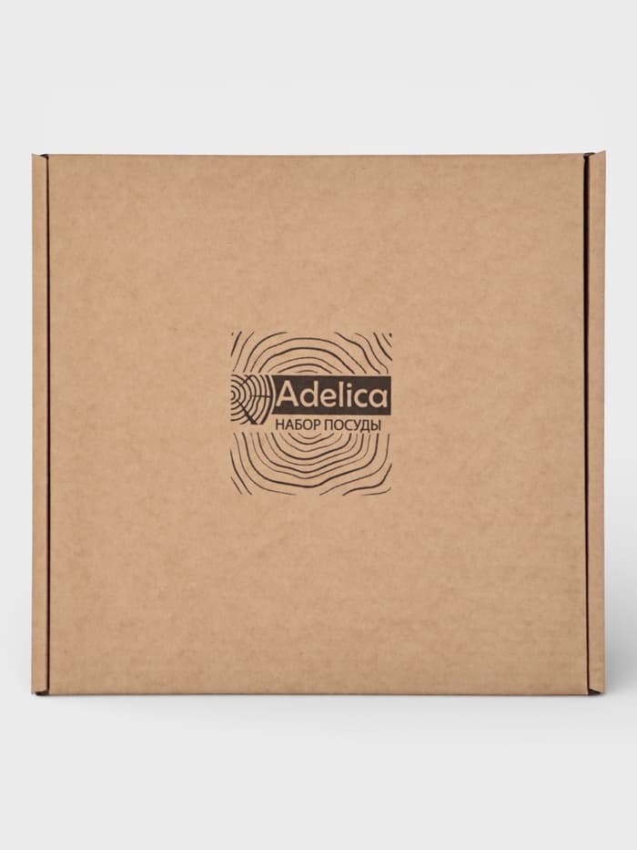 Подарочный набор посуды Adelica «С любовью», столик для вина d=32 см, менажница d=25 см, подсвечник d=8 см, дерево берёза