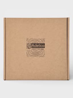 Подарочный набор посуды Adelica «С любовью», столик для вина d=32 см, менажница d=25 см, подсвечник d=8 см, дерево берёза