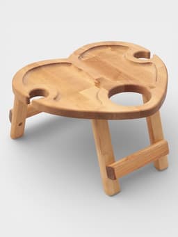 Подарочный набор посуды Adelica «С любовью», столик для вина d=32 см, менажница d=25 см, подсвечник d=8 см, дерево берёза