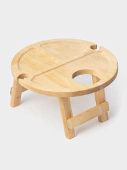 Подарочный набор посуды Adelica «Винный», столик для вина d=32 см, менажница d=25 см, подсвечник d=8 см, дерево берёза