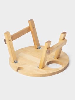 Подарочный набор посуды Adelica «Винный», столик для вина d=32 см, менажница d=25 см, подсвечник d=8 см, дерево берёза