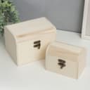 Шкатулка для росписи дерево «Сундучки», 2 шт., для творчества, декора