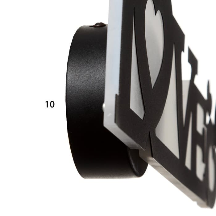 Бра 2509/1, LED, 12 Вт, 3000К, чёрное, 40×12 см
