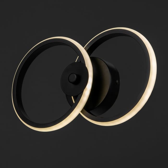 Бра 2517/2 LED 10 Вт 4000К черный 17×29 см