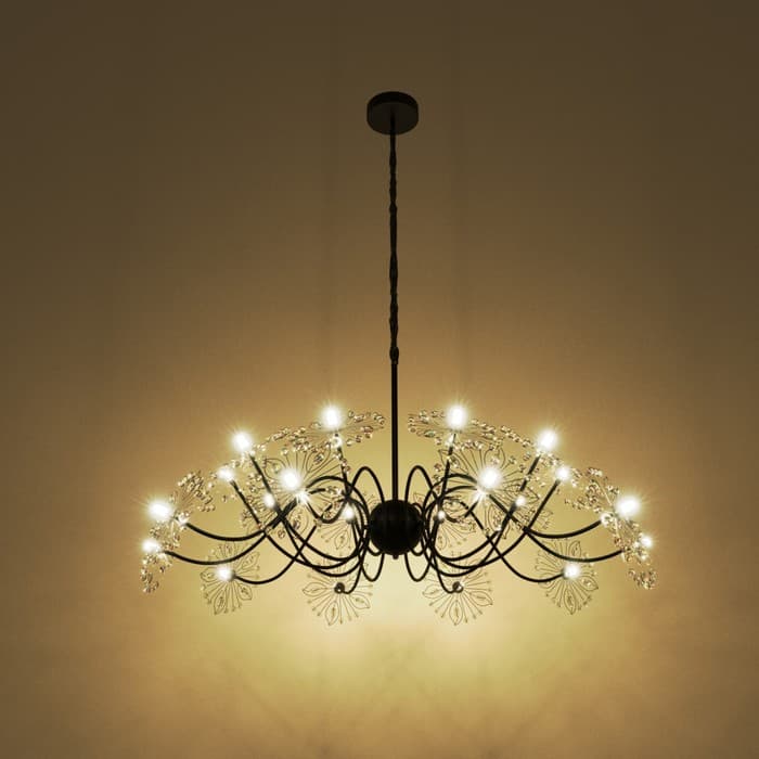 Люстра 1176/20 G4 20 Вт черный 80×800×40 см BayerLux