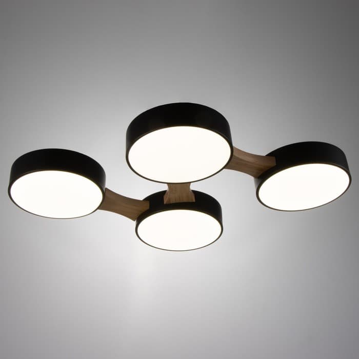 Люстра «Пиатти» 4 LED 96 Вт 3000-6000К черный 65×48×5 см BayerLux