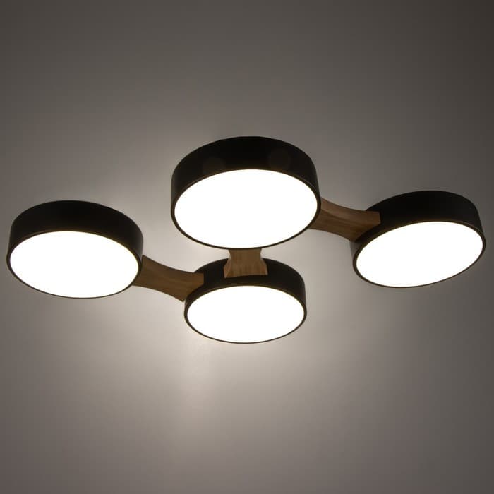 Люстра «Пиатти» 4 LED 96 Вт 3000-6000К черный 65×48×5 см BayerLux