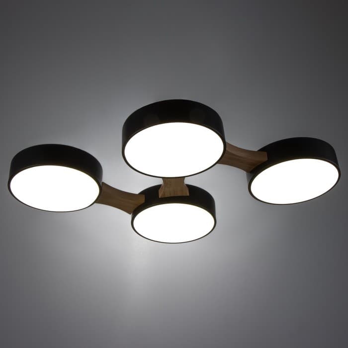 Люстра «Пиатти» 4 LED 96 Вт 3000-6000К черный 65×48×5 см BayerLux