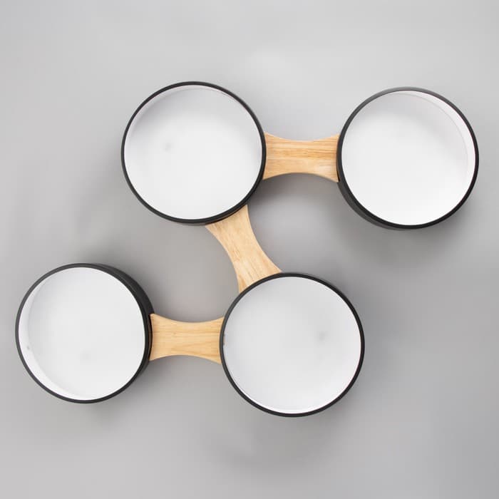 Люстра «Пиатти» 4 LED 96 Вт 3000-6000К черный 65×48×5 см BayerLux