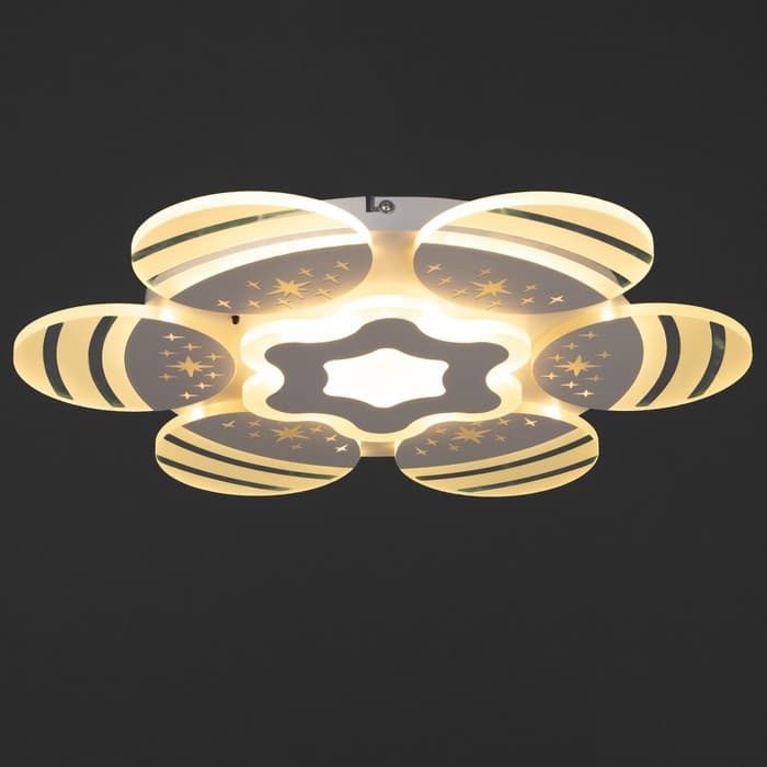 Люстра с ПДУ «Косм BayerLuxо» 7хLED 60 Вт белый 55×55×10 см BayerLux